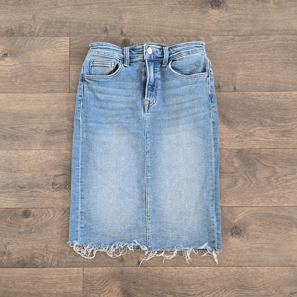 VERVET BY FLYING MONKEY Blue Jeans Distressed Hem